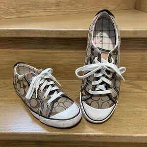 Classic Vintage Coach Pattern Sneakers.